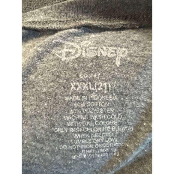 Disney Mickey & Minnie Mouse Gray Graphic T-Shirt XXXL Romantic Heart Design - Picture 5 of 8